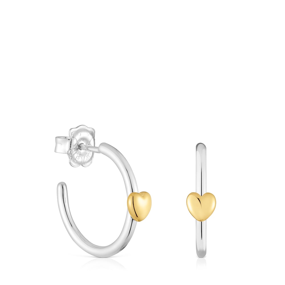 Two-tone heart Hoop earrings My Other Half |