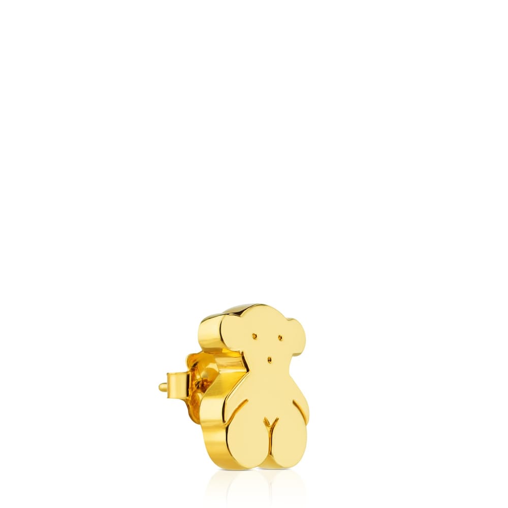 Gold Sweet Dolls Earrings big Bear motif Push back |