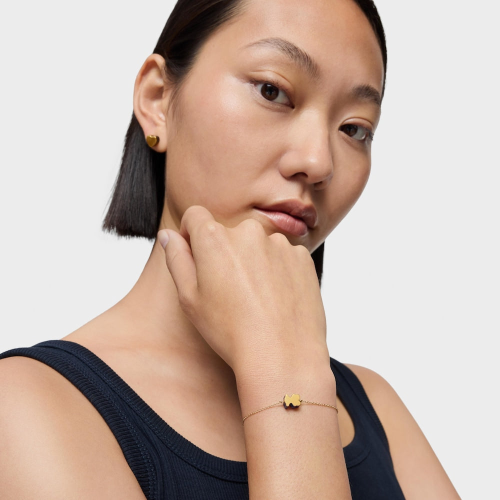 Gold bear motif Bracelet with lapis lazuli 1950