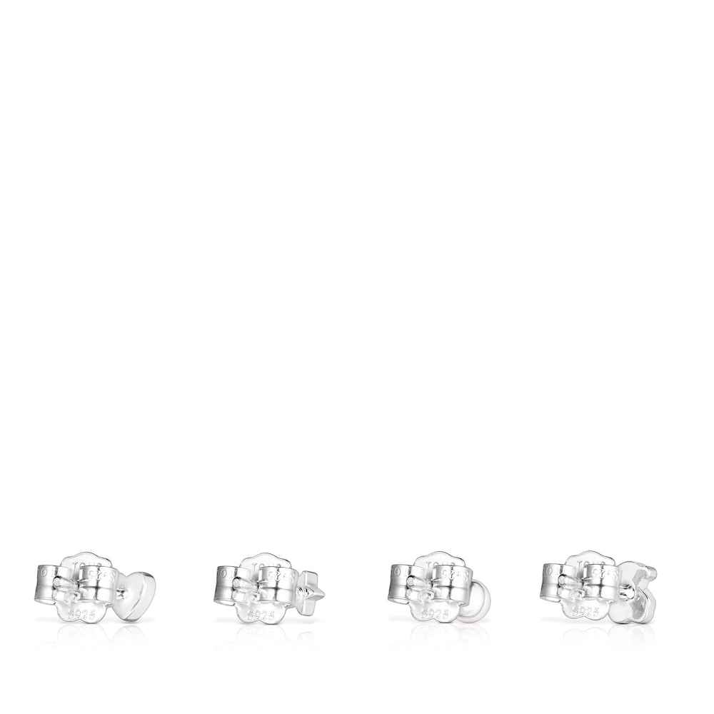 Silver and Pearls Cool Joy Earrings set |