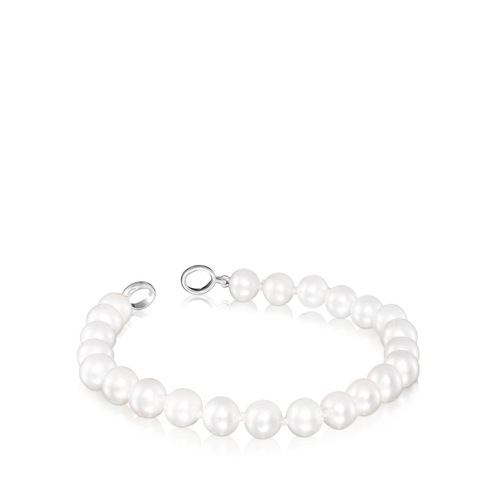 Silver Hold Bracelet with Pearls 17,5cm |