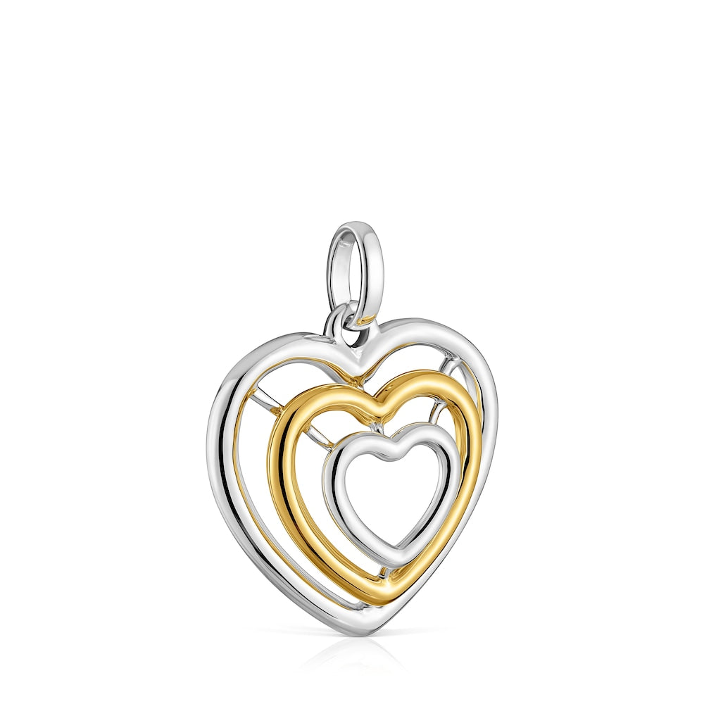 Bickie two-tone triple heart Pendant