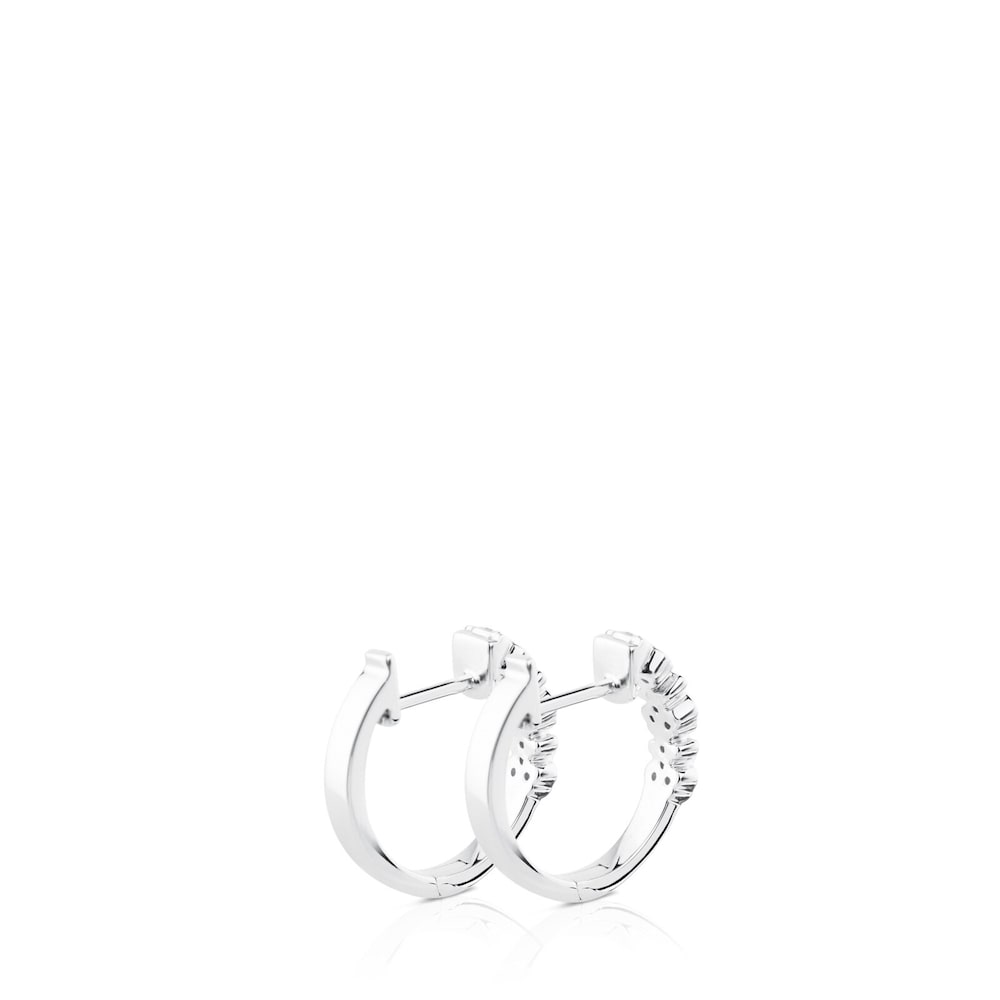 White Gold Bear Earrings with three Diamonds Bear motifs |
