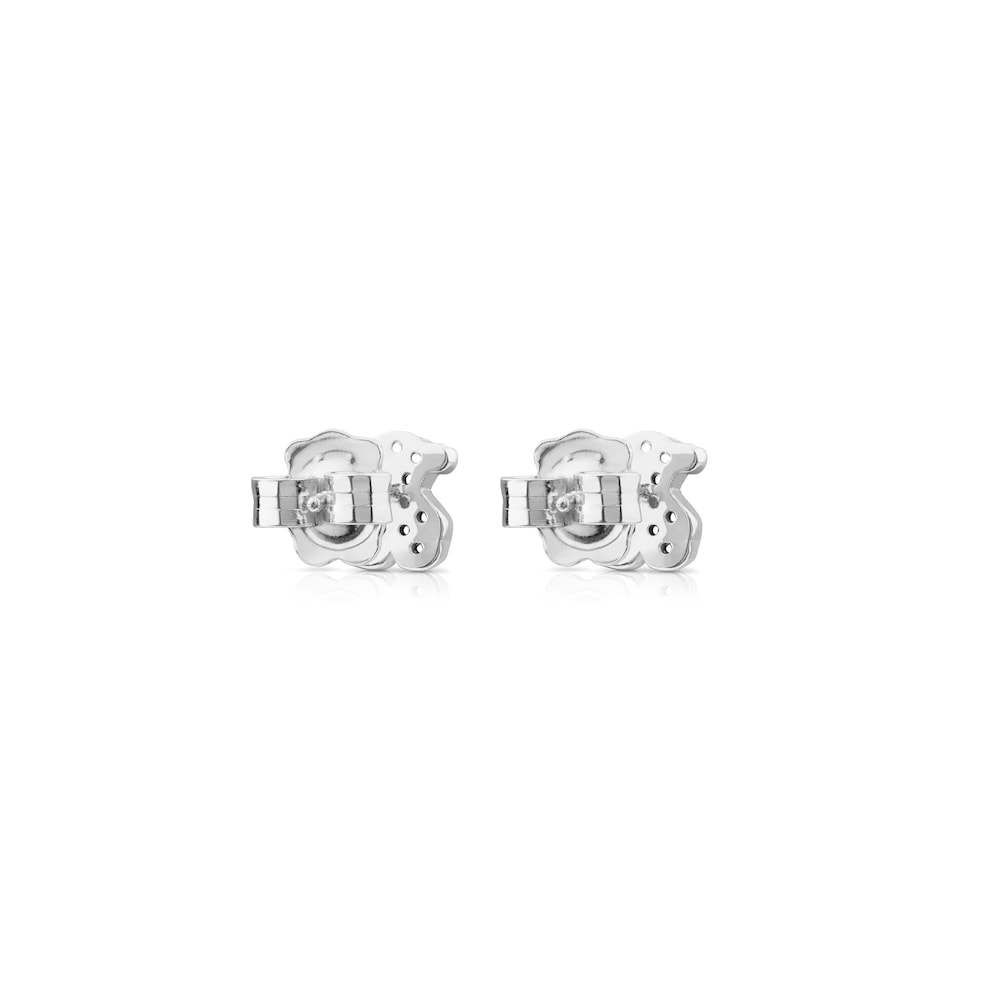 Silver Motif Earrings with Spinels |