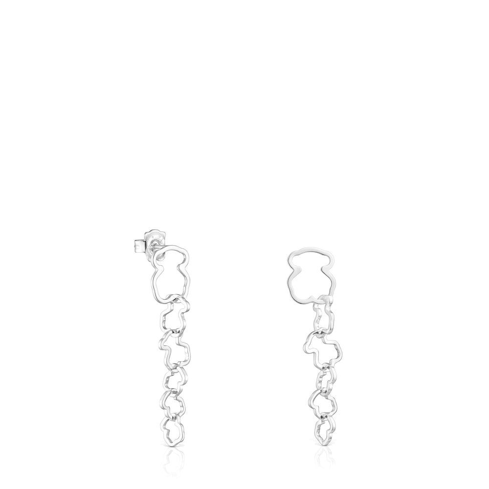 Long Carrusel bear-motif Earrings |