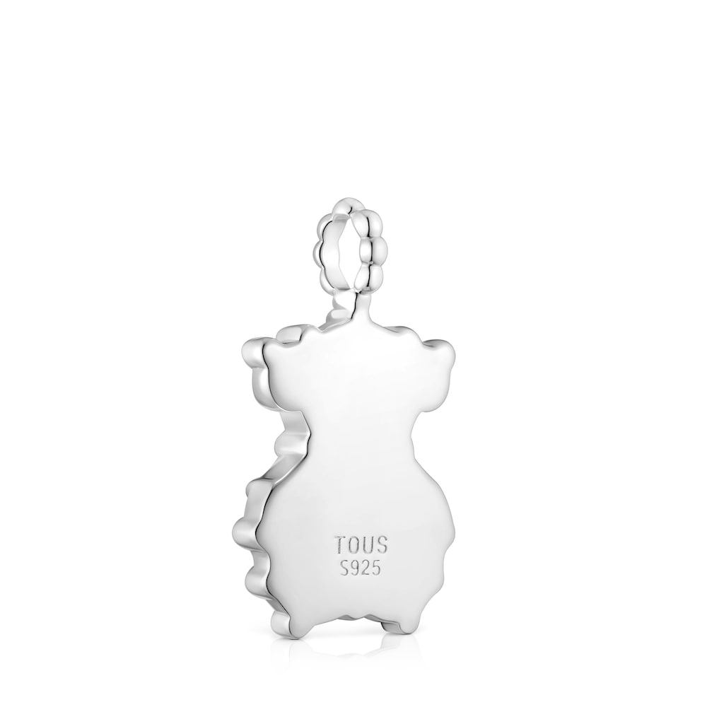 Medium silver bear Pendant Grain |