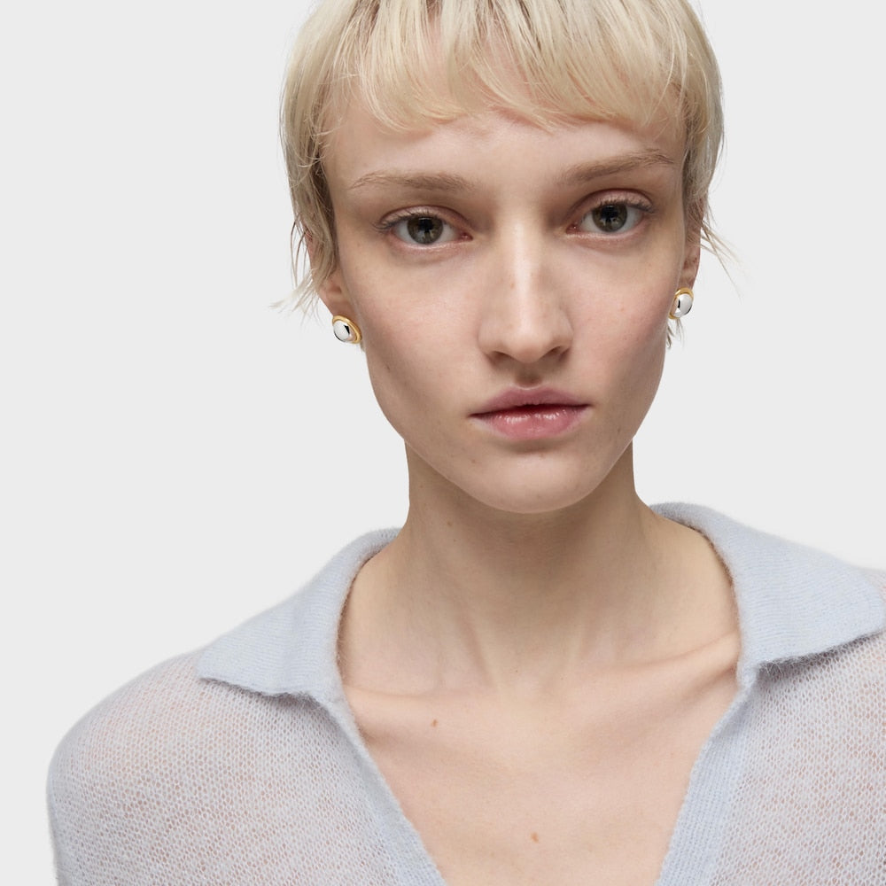 Two-tone Earrings Plump |