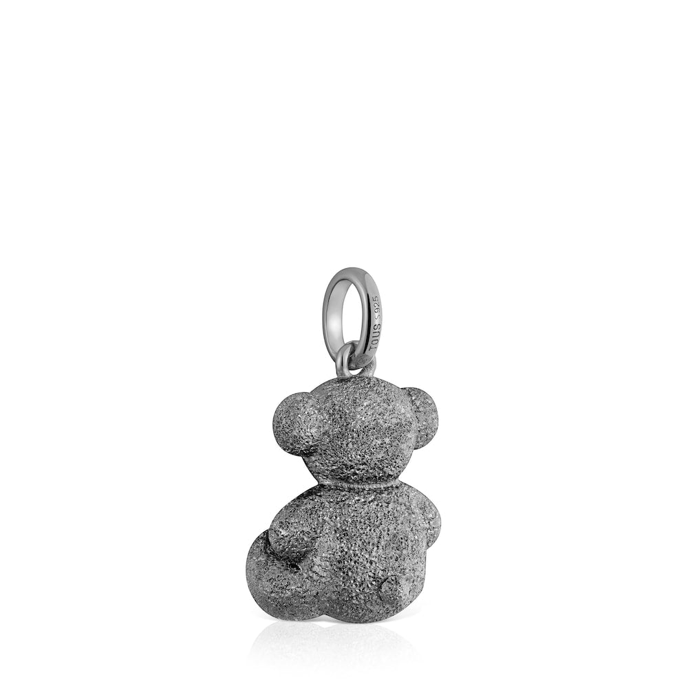 Medium diamond dark silver Bear pendant Bold Bear |