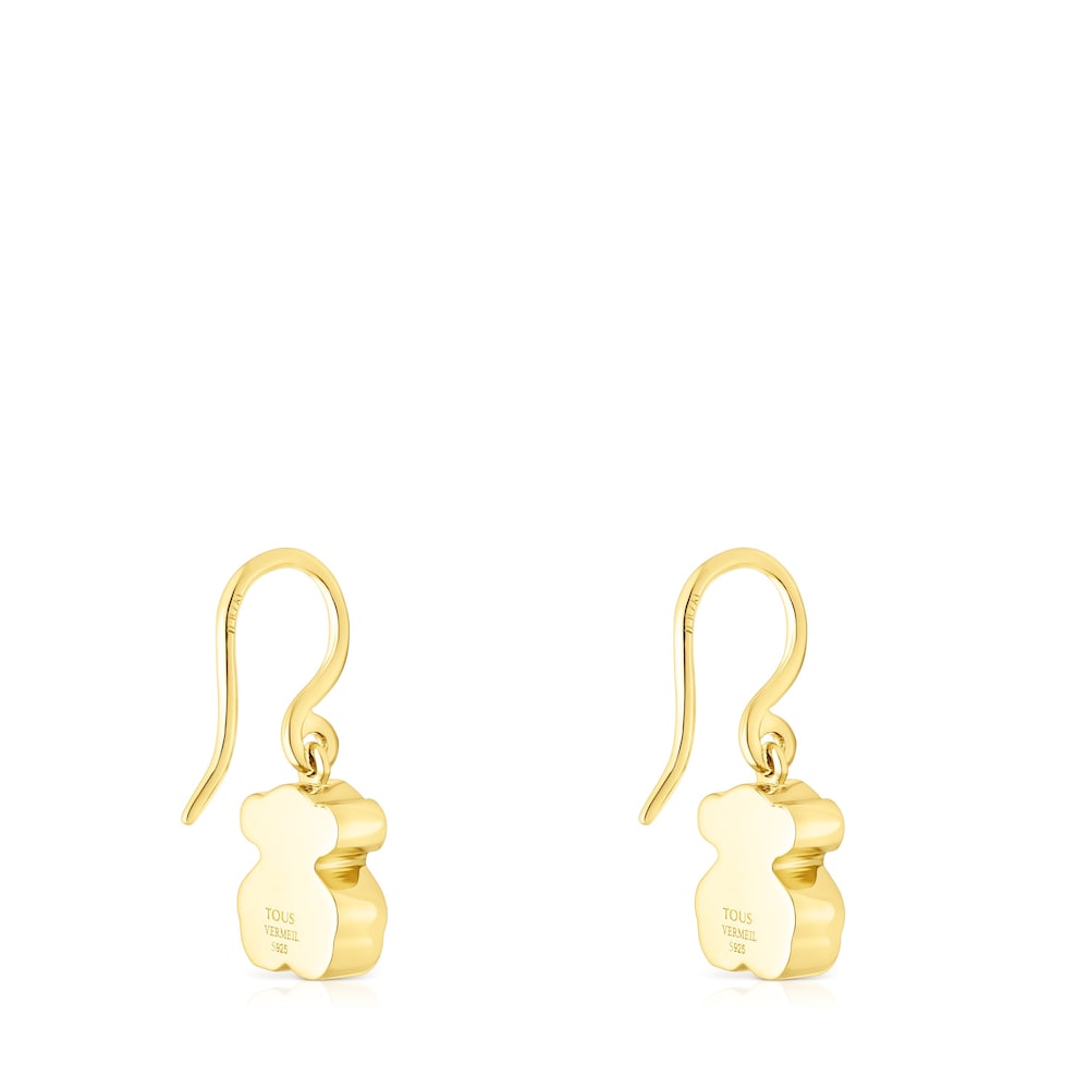 Silver vermeil Areia Earrings with multicolored gemstones |