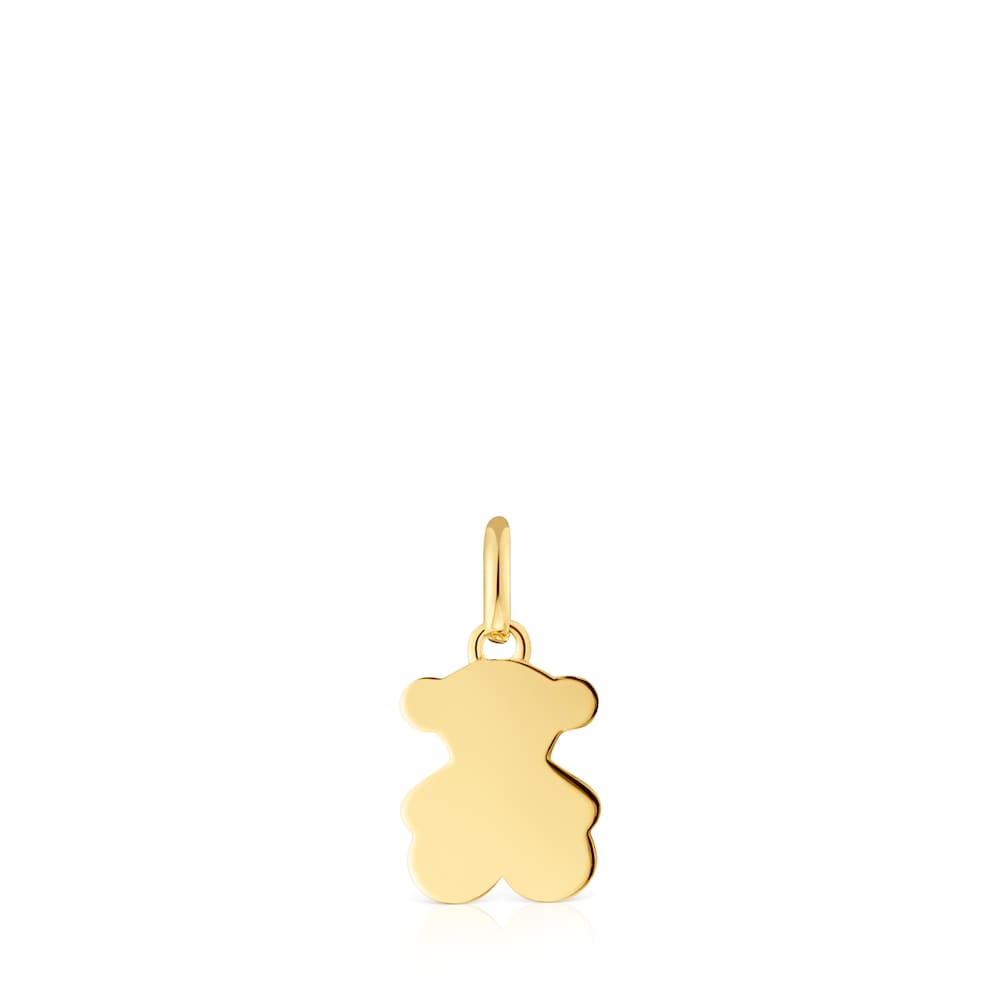 Small 12mm 18kt gold plating over silver bear Pendant Sweet Dolls