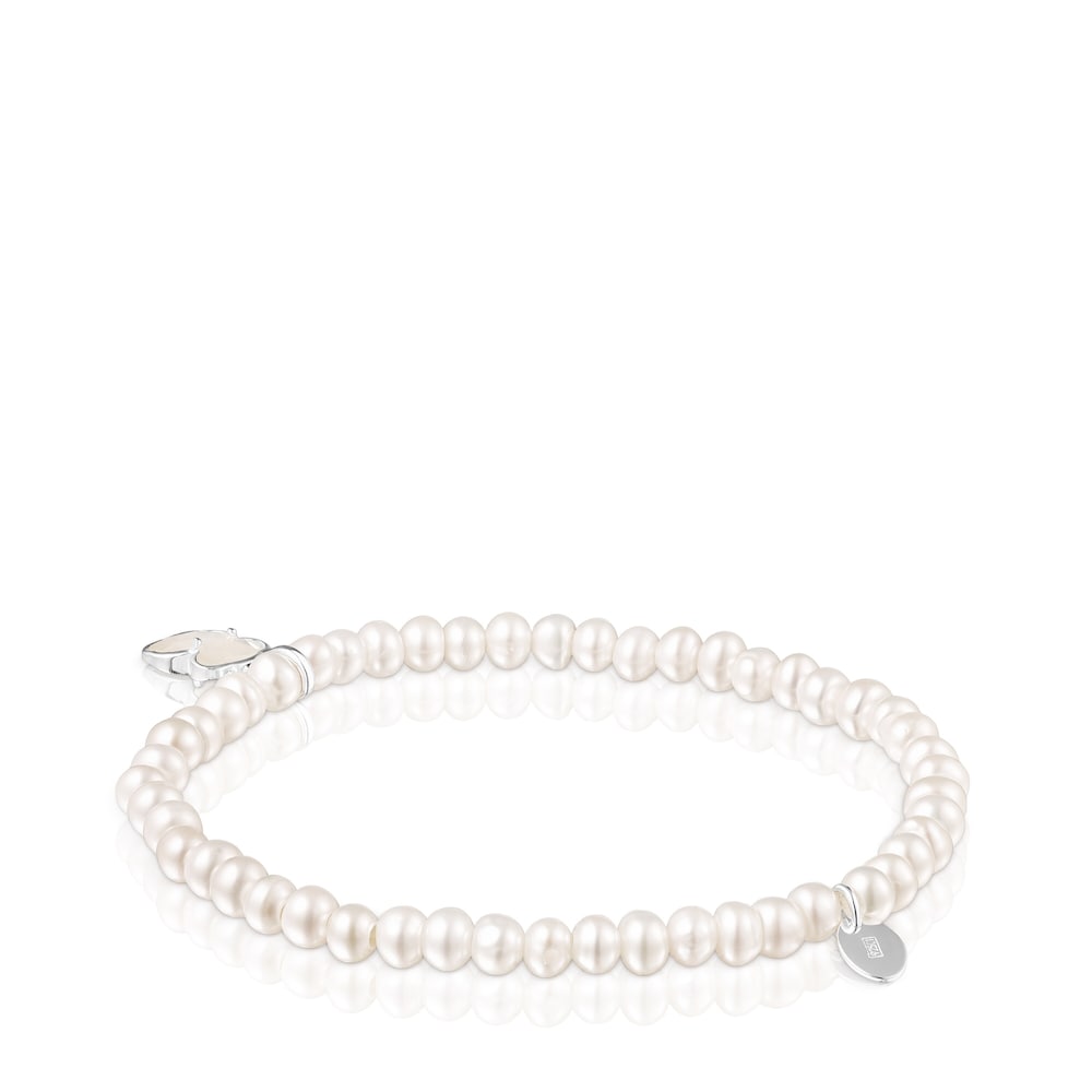 Silver Icon Color bracelet with pearls |