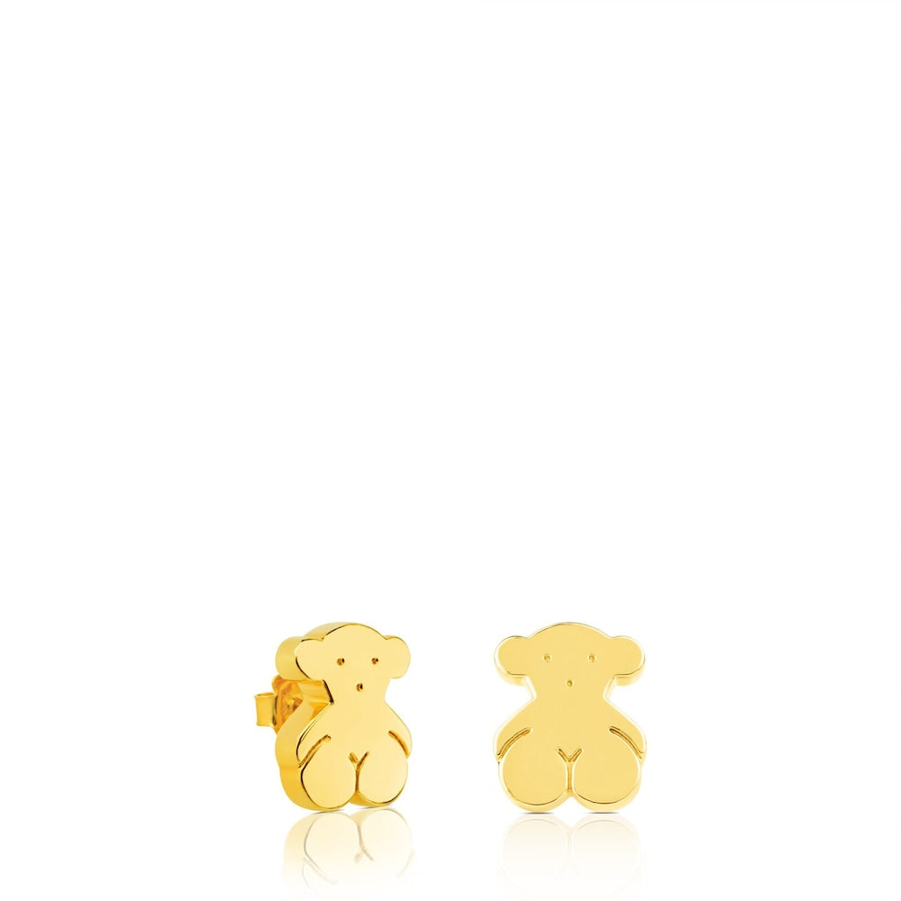 Gold Sweet Dolls Earrings big Bear motif Push back |