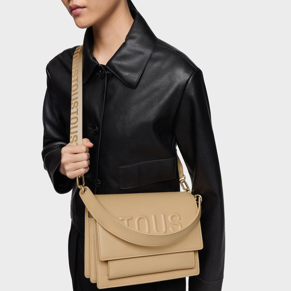 Medium sand-colored Audree Crossbody bag Brenda |