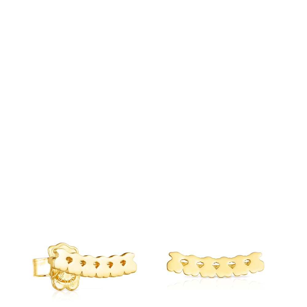 Silver vermeil Straight bears Earrings |