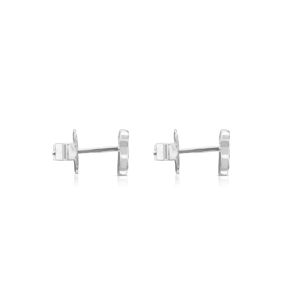 Silver Motif Earrings with Spinels |
