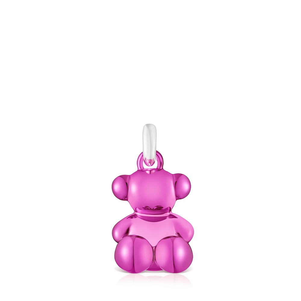 Bold Bear pink steel bear Pendant |