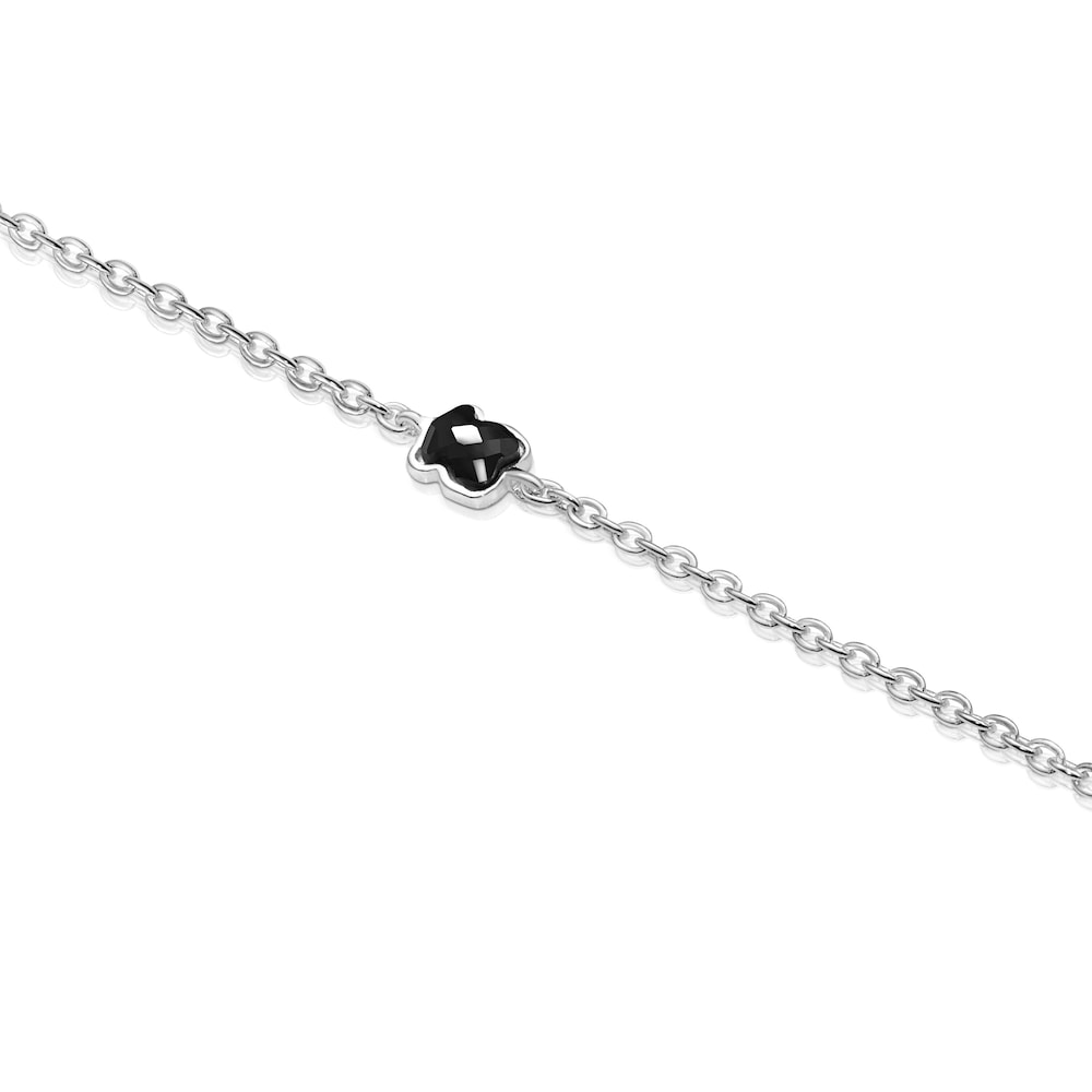 Mini Onix Bracelet in Silver with Onyx 0,4cm