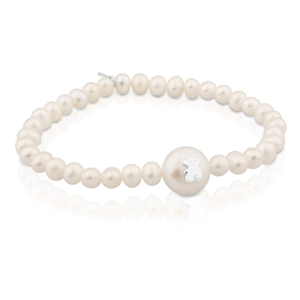 Silver Sweet Dolls Bracelet with pearls