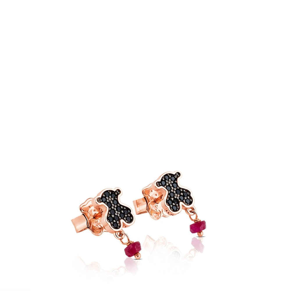 Rose Vermeil Silver Motif Earrings |