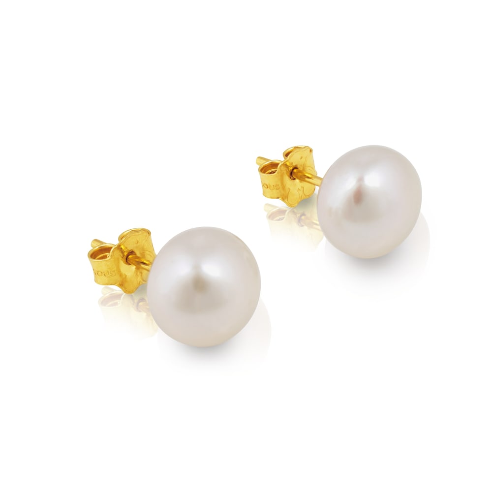 Gold Pearls Earrings with Pearls |