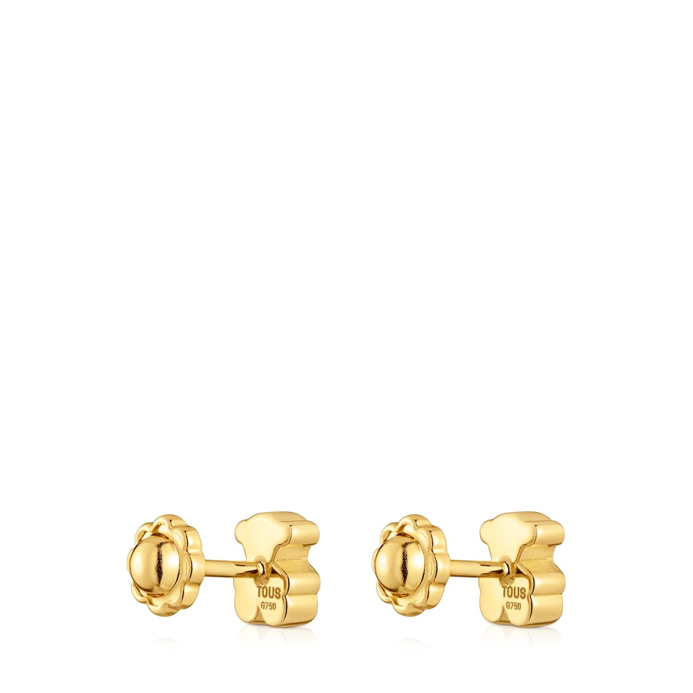 6mm gold bear Earrings Sweet Dolls |