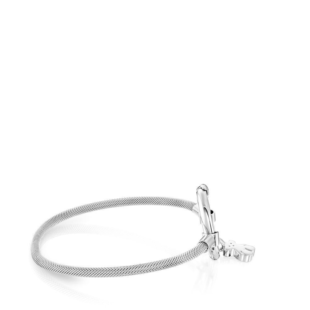 Silver and Steel Hold Bracelet