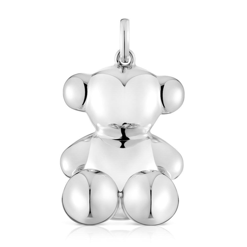 Extra large silver bear Pendant Bold Bear