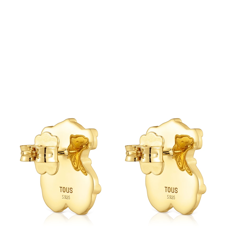 Small bear Earrings with 18kt gold plating over silver TOUS Grain |