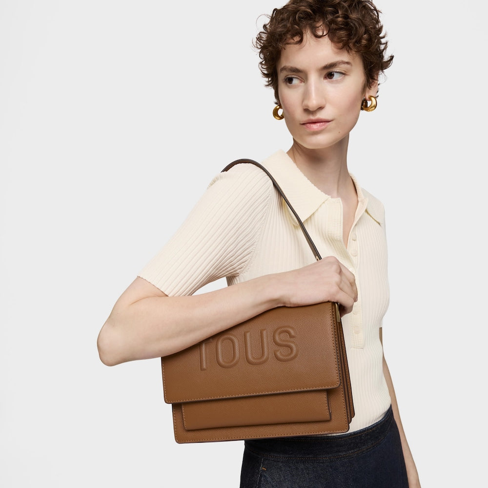 Medium camel-colored Audree Crossbody bag Brenda |