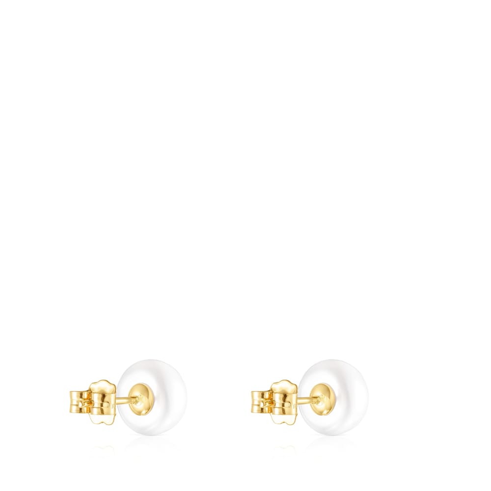 Gold Pearls Earrings with Pearls |