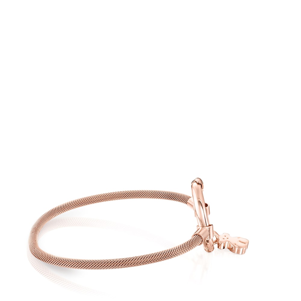 Rose Vermeil Silver and rose IP Steel Hold Bracelet |