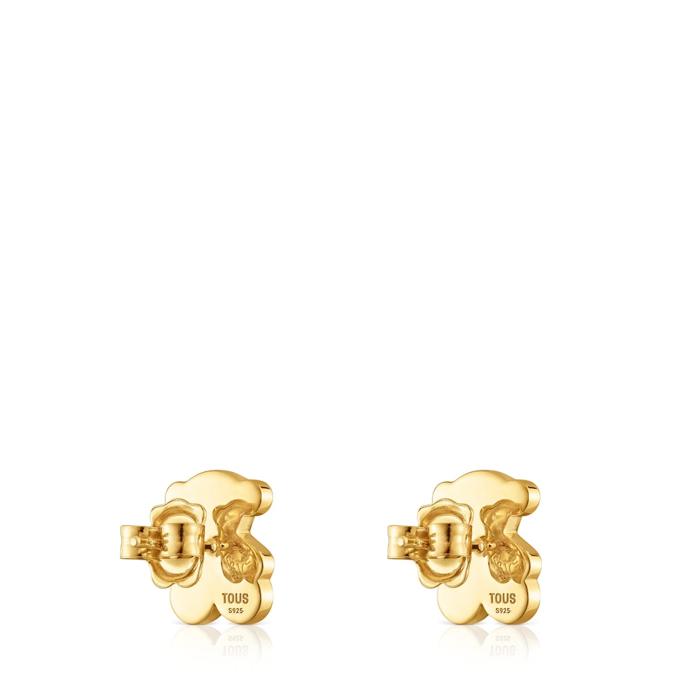 12mm 18kt gold plating over silver Bear earrings Sweet Dolls |