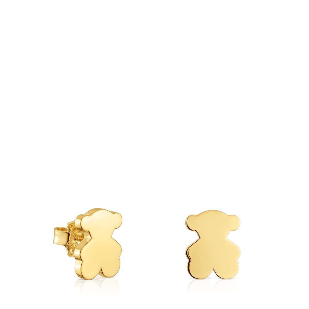 12mm 18kt gold plating over silver Bear earrings Sweet Dolls |