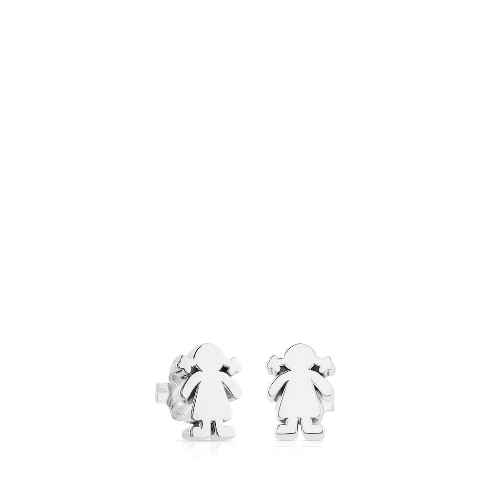 Silver Sweet Dolls girl Earrings |