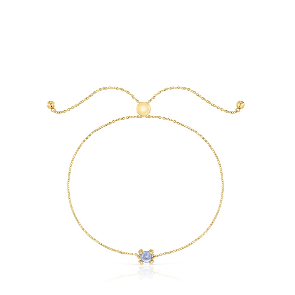 Gold and tanzanite Bracelet Color Pills