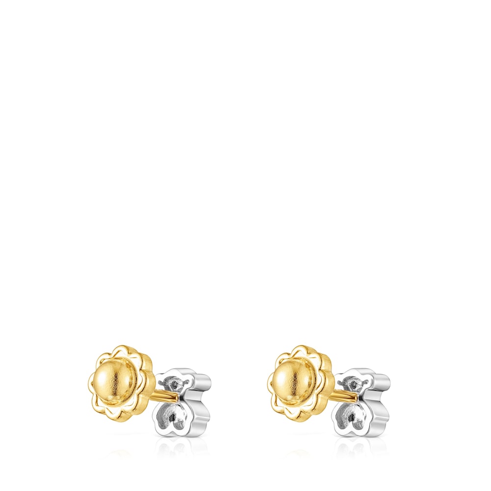 White gold Puppies earrings bear motif
