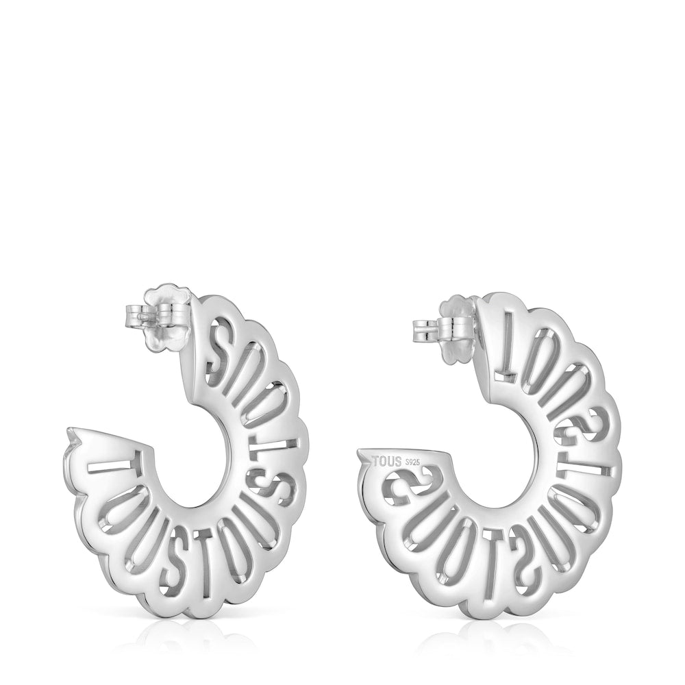 Silver hoop earrings Miranda |
