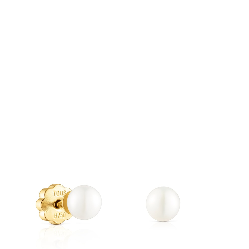 Gold Baby earrings with pearls |