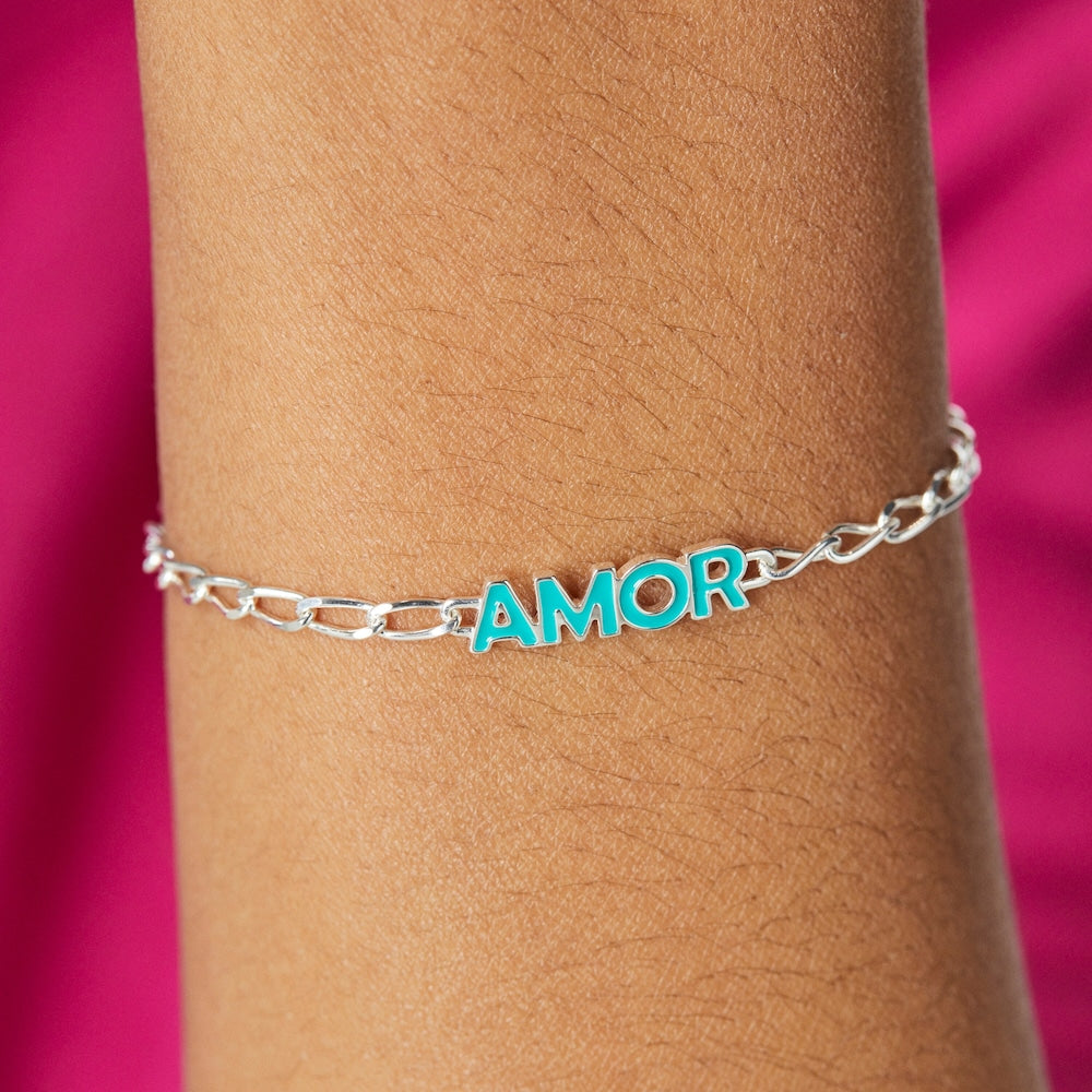 Blue Crossword Amor Bracelet |