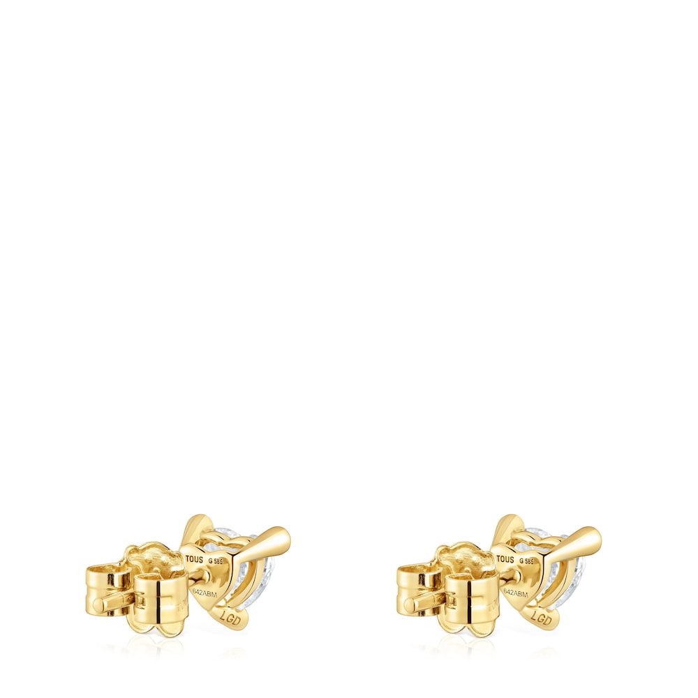 Gold Earrings with lab-grown diamonds Garden Of Love LGD |
