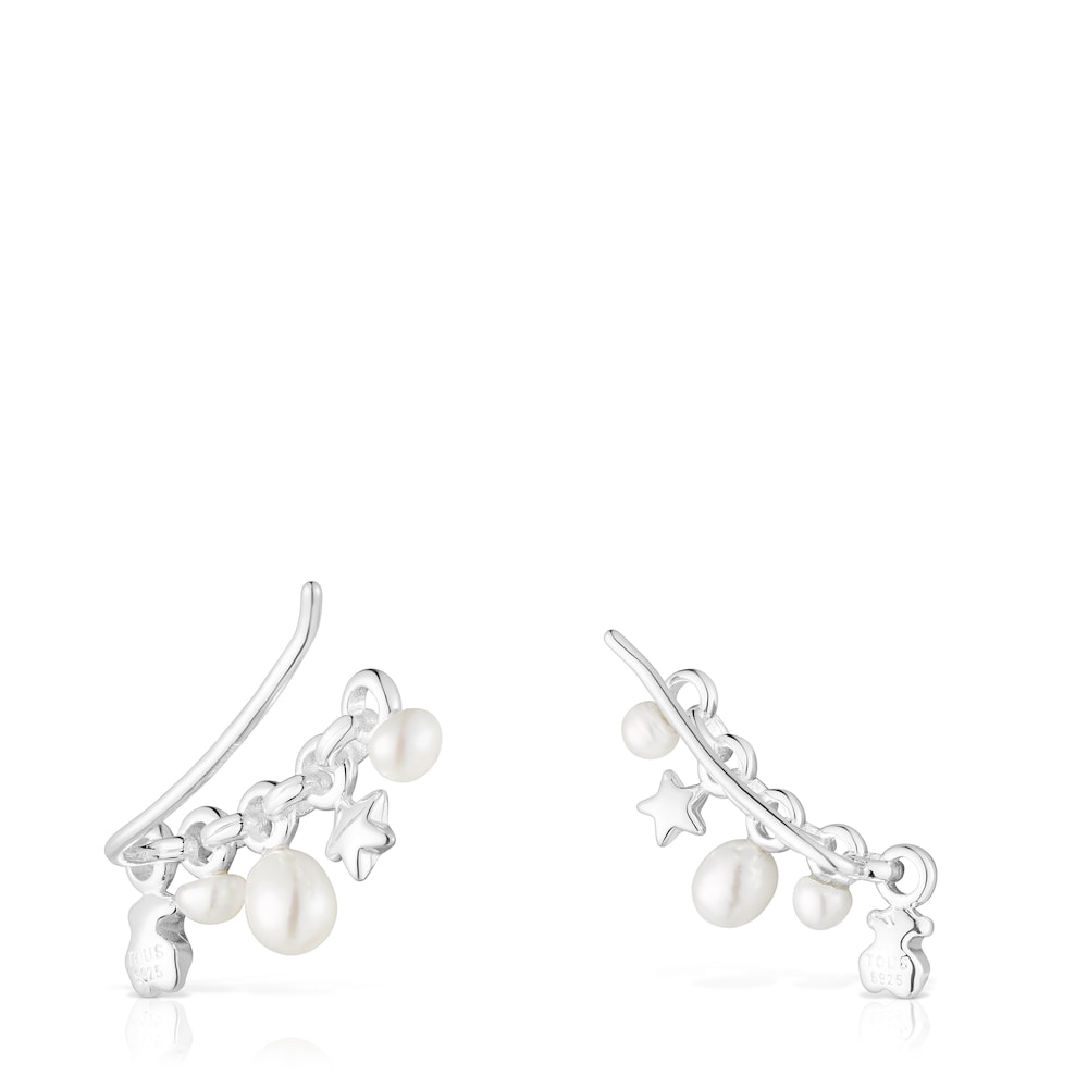 Silver Mini Icons Earcuff with bar and charms |