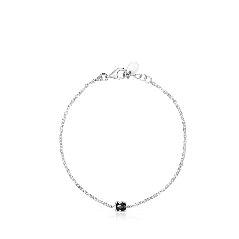 Mini Onix Bracelet in Silver with Onyx 0,4cm