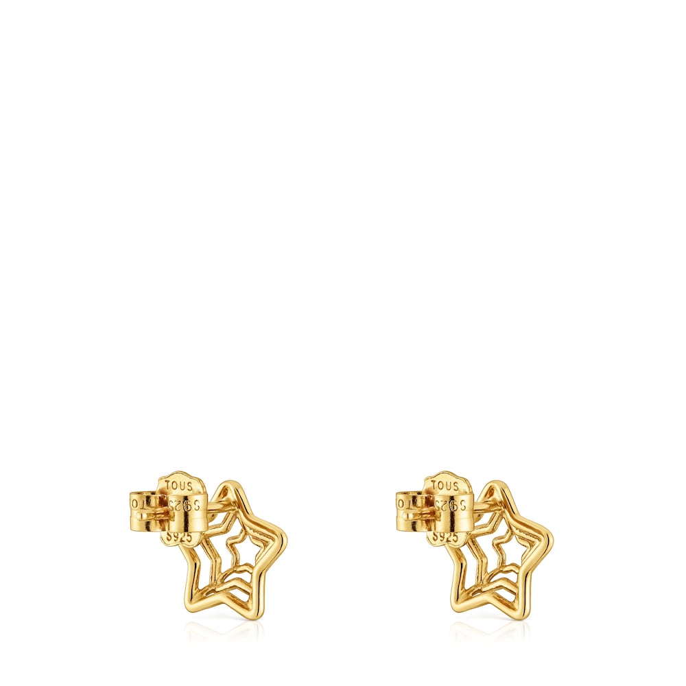 Bickie star Earrings with 18 kt gold plating over silver |