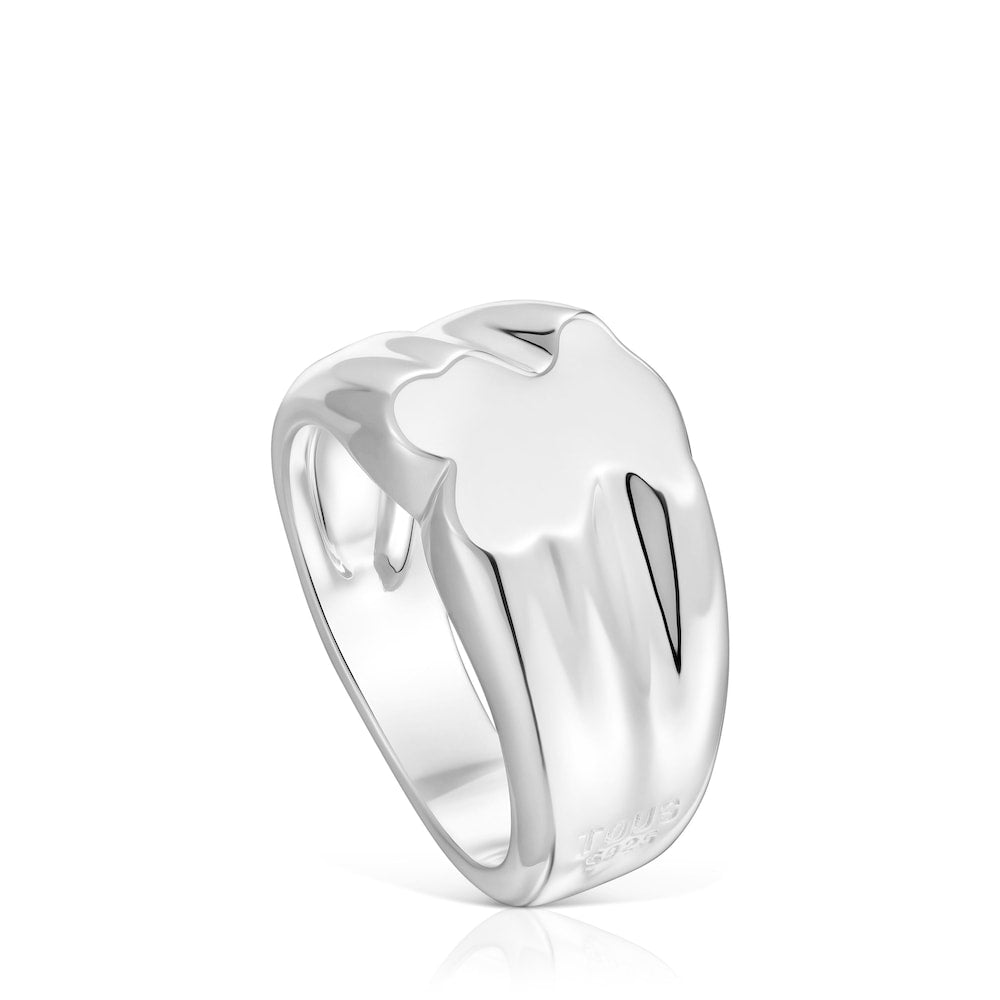 Silver bear 10 mm Signet ring Sweet Dolls |