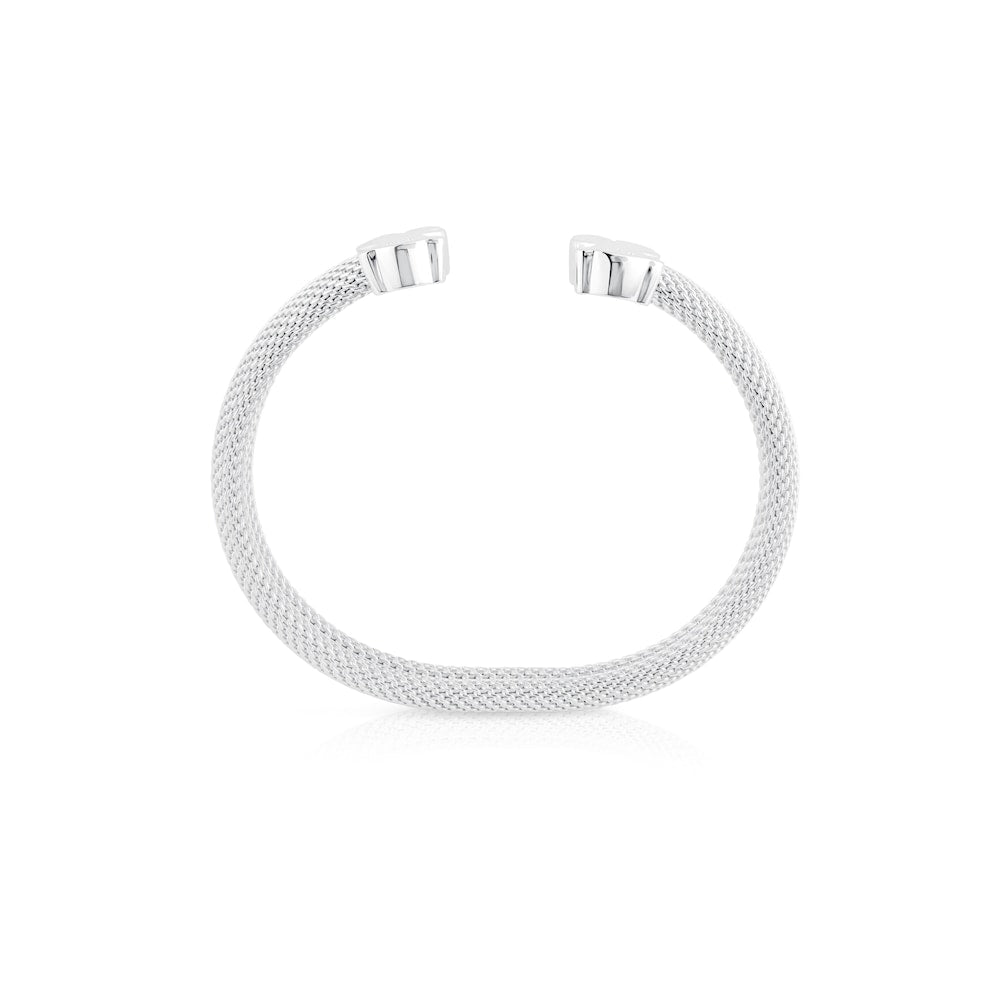 Silver Bangle Mesh Bear motifs 0,7x0,4cm
