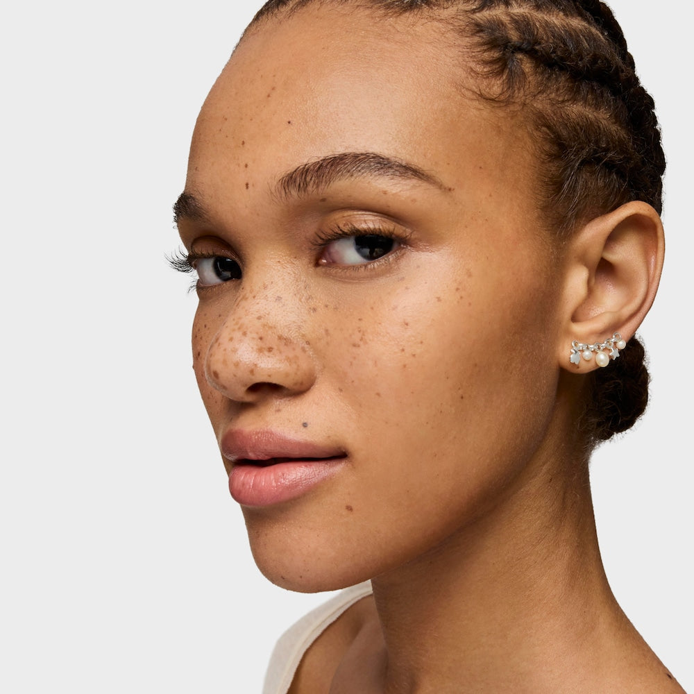 Silver Mini Icons Earcuff with bar and charms |