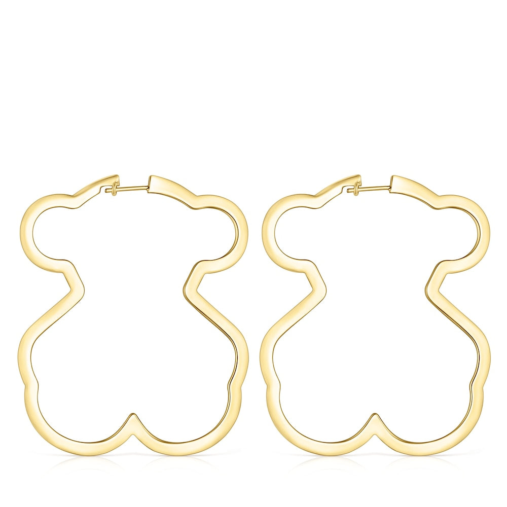 Silueta bear Earrings in Silver Vermeil |