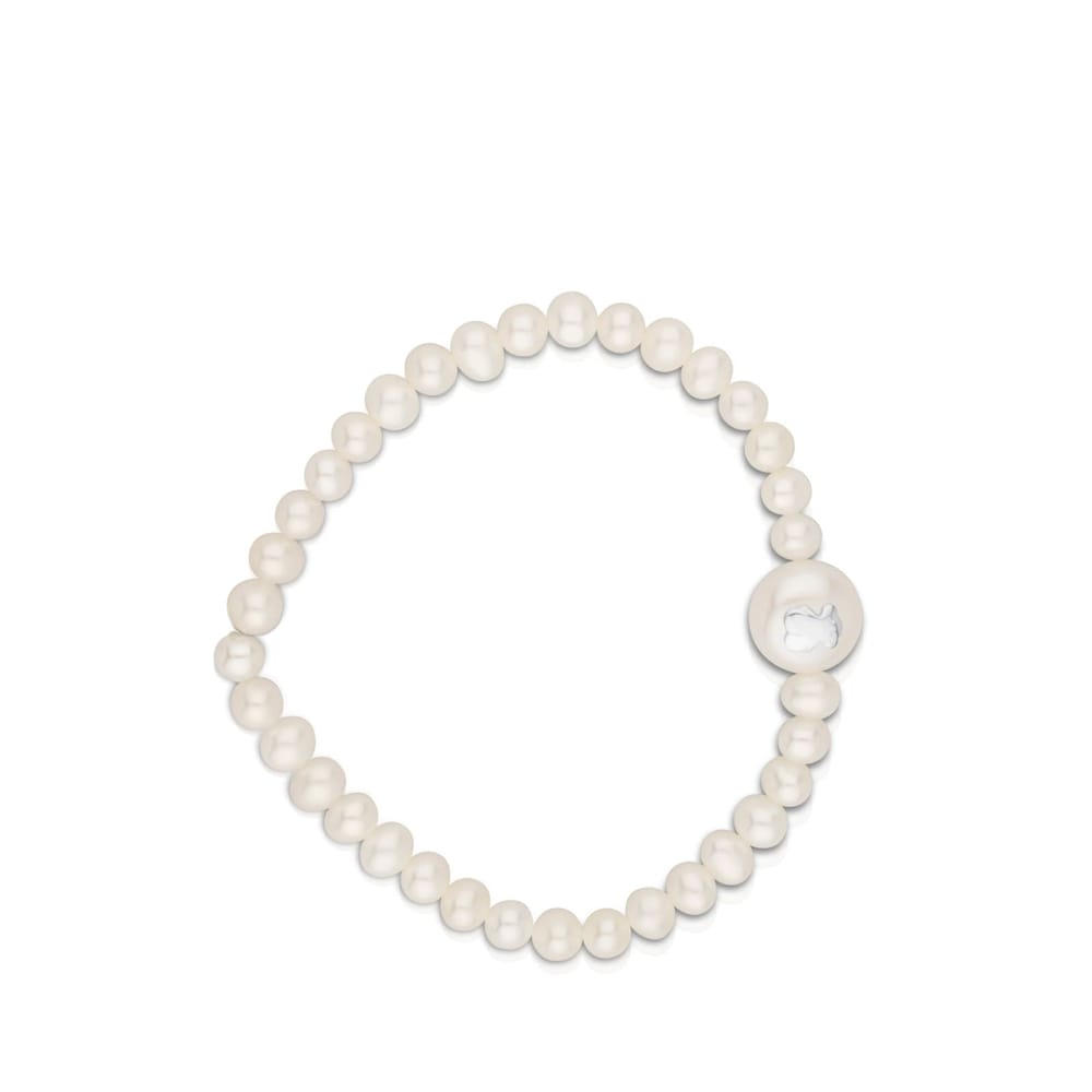 Silver Sweet Dolls Bracelet with pearls