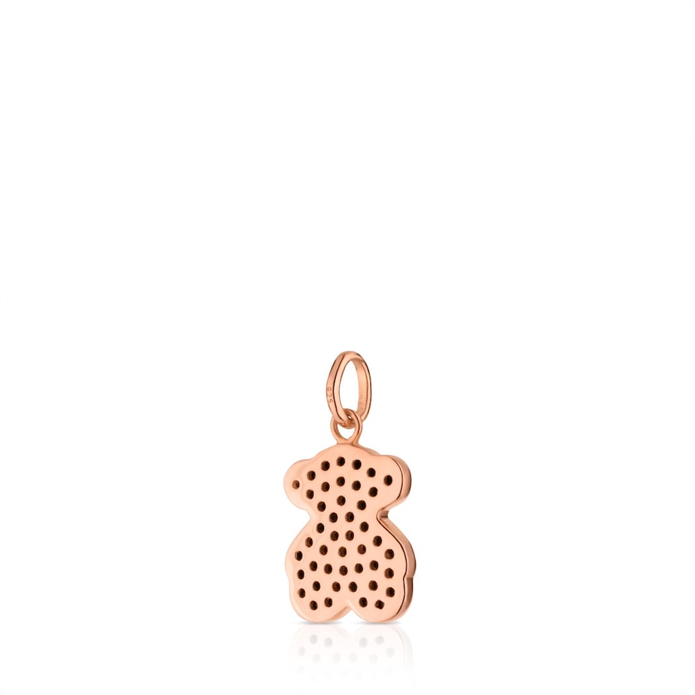 Rose Vermeil Silver Motif Pendant with Spinel and Bear motif |