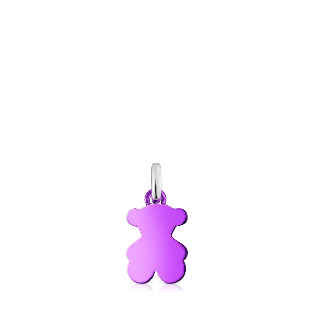 Small lilac-colored steel bear Pendant Sweet Dolls